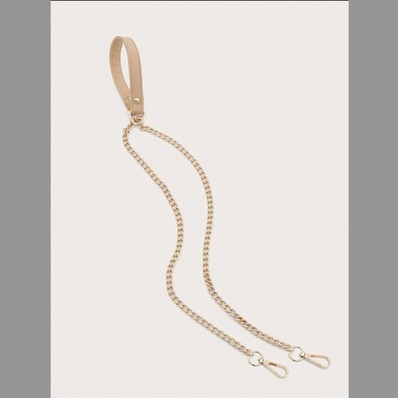 Crossbody Handbag Purse Leather Chain Strap - Picture 1 of 4
